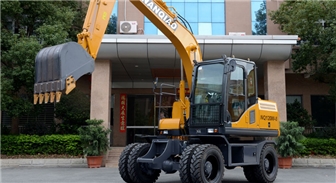 NQ120W-8 Nanqiao hydraulic tire excavator